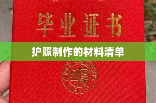 池州护照制作的材料清单