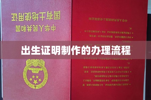 池州出生证明制作的办理流程