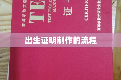 池州出生证明制作的流程
