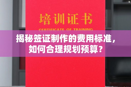 池州揭秘签证制作的费用标准，如何合理规划预算？