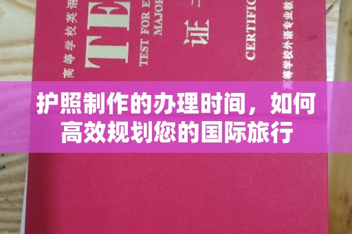 池州护照制作的办理时间，如何高效规划您的国际旅行