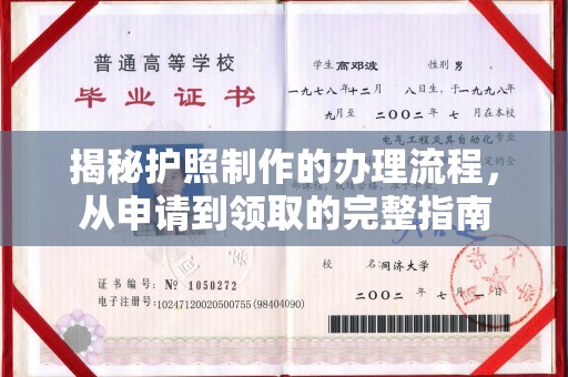 池州揭秘护照制作的办理流程，从申请到领取的完整指南