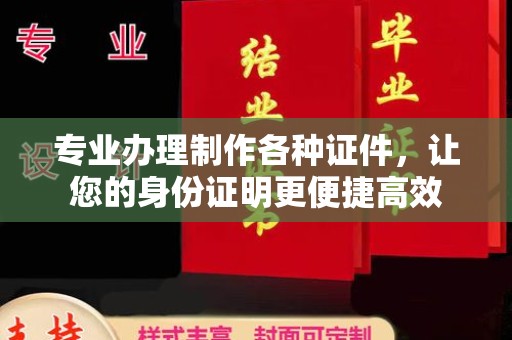 池州专业办理制作各种证件，让您的身份证明更便捷高效