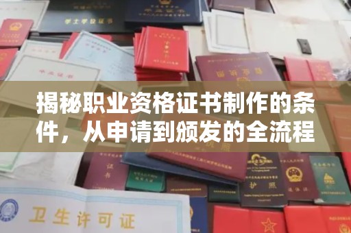 池州揭秘职业资格证书制作的条件，从申请到颁发的全流程解析