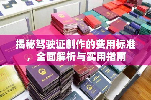 池州揭秘驾驶证制作的费用标准，全面解析与实用指南