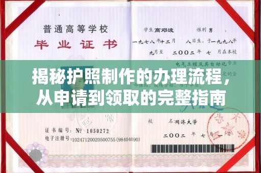 池州揭秘护照制作的办理流程，从申请到领取的完整指南