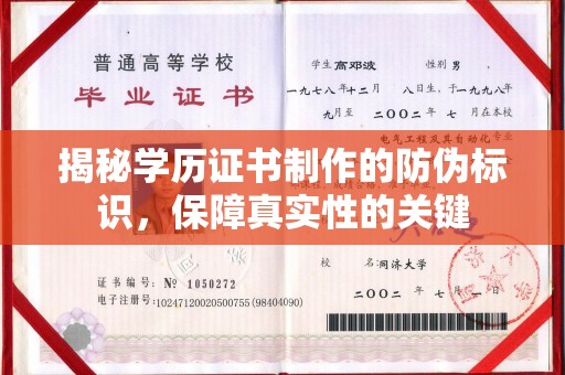 池州揭秘学历证书制作的防伪标识，保障真实性的关键