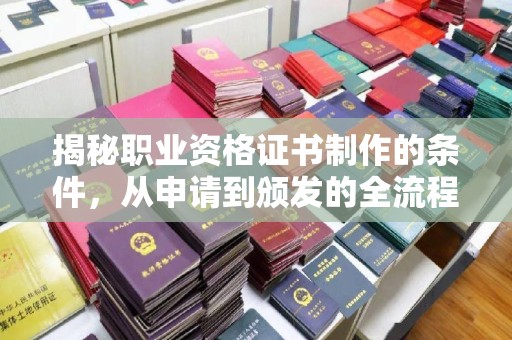 池州揭秘职业资格证书制作的条件，从申请到颁发的全流程解析