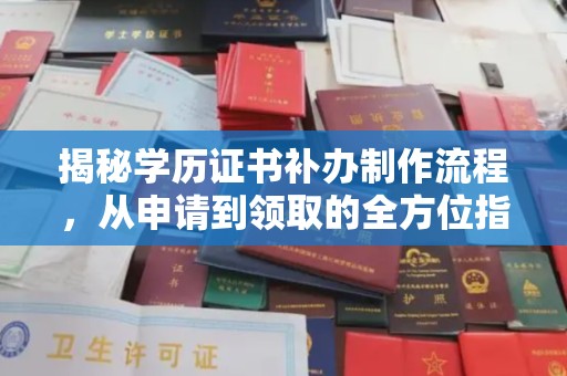 池州揭秘学历证书补办制作流程，从申请到领取的全方位指南