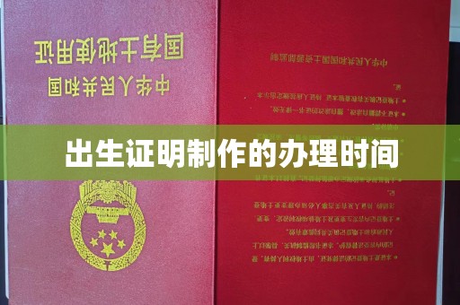 池州出生证明制作的办理时间