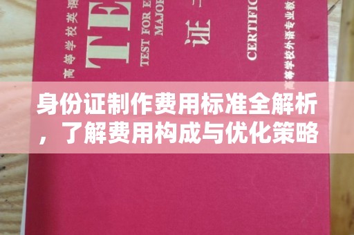 池州身份证制作费用标准全解析，了解费用构成与优化策略